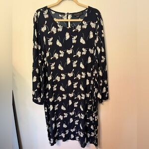 Eloquii size 20 navy floral print dress